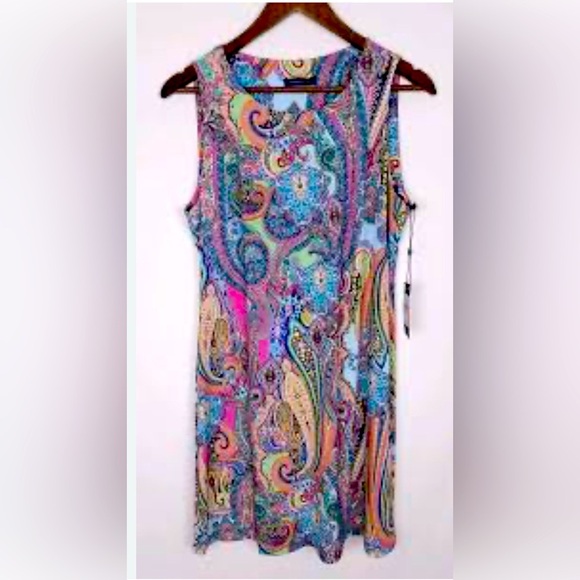 Tommy Hilfiger Blue and Purple Graphic Tank Top - Picture 1 of 3